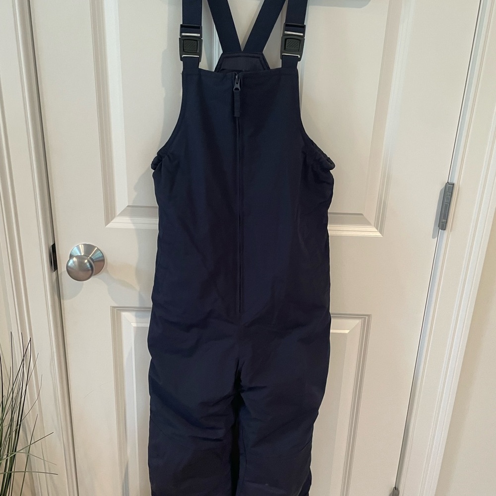 Lands' End Dark Blue Snow Bib Overalls
